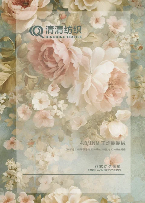 王炸圈圈绒 10%羊毛 32%环保涤纶 33%晴纶 3%氨纶 22%涤纶纤维色卡